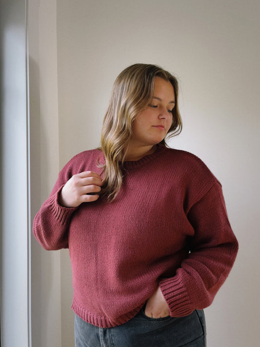 Burgundy Knit Sweater